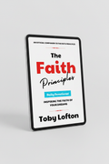 The Faith Principles Daily Devotional eBook on tablet mockup