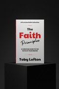 The Faith Principles paperback book on pedestal mockup