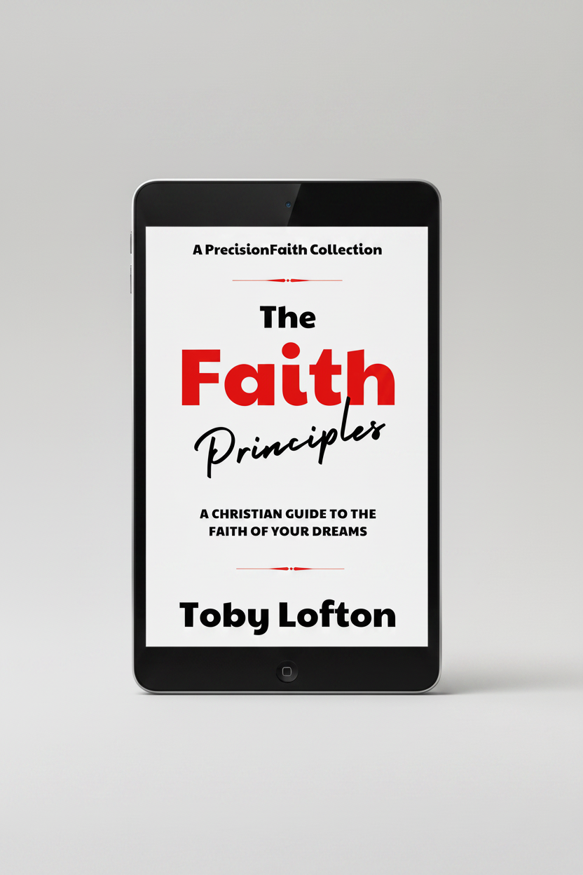 The Faith Principles eBook on tablet mockup